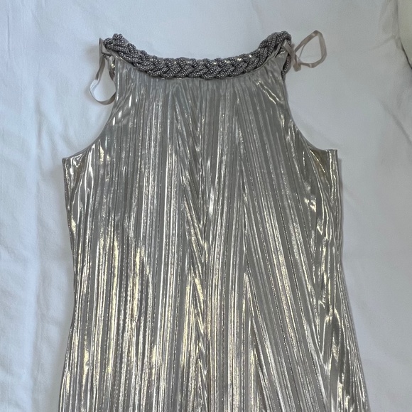 COLD WATER CREEK - GOLD DRESS SIZE 4 - Picture 2 of 7